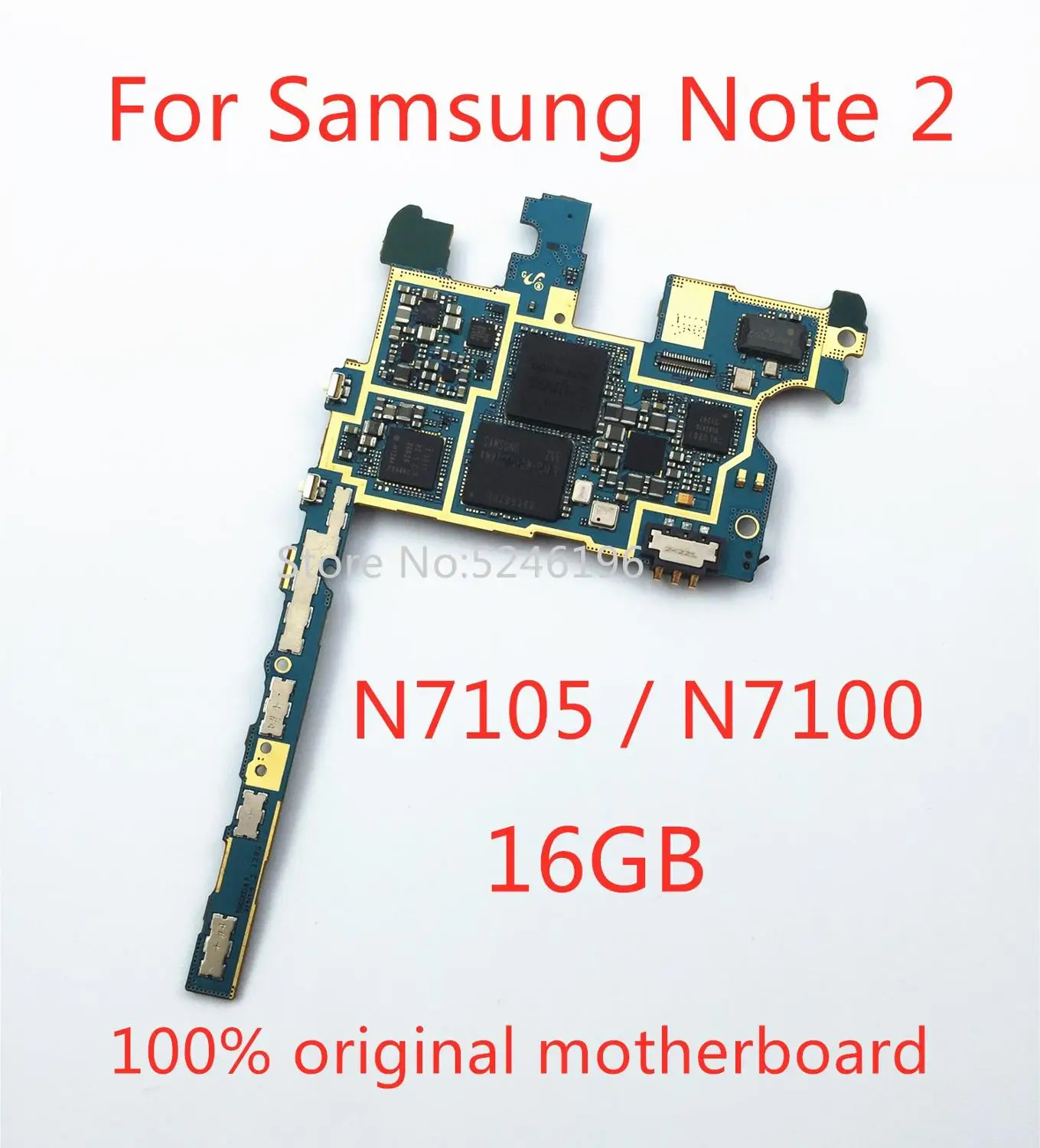 Apply to For Samsung Galaxy Note 2 N7105 / N7100 16GB  100% original motherboard chip system unlocking logic board replace