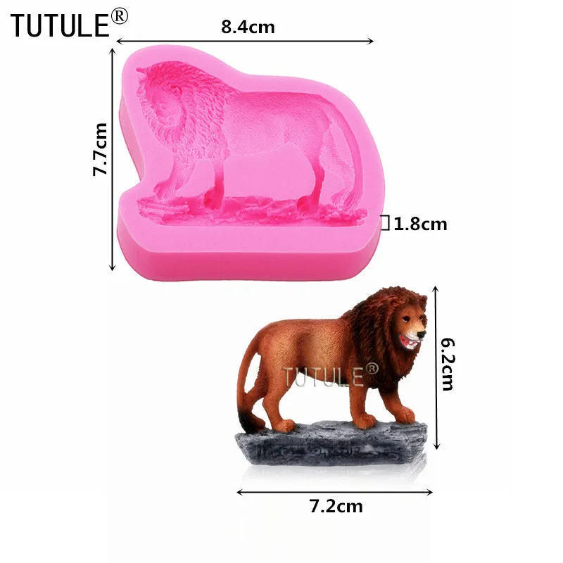 Львиная силиконовая резиновая Гибкая пищевая безопасная форма полимерная глина