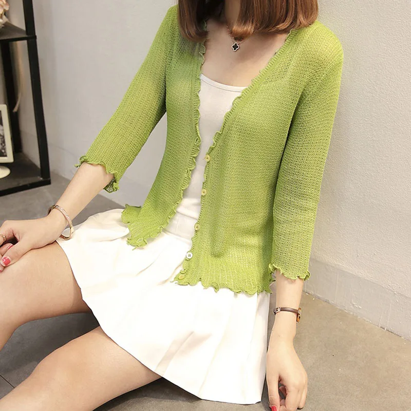 Женское тонкое пальто короткая шелковая трикотажная куртка из искусственного