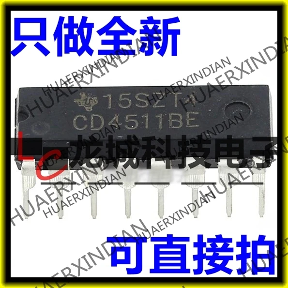 

10PCS/LOT NEW CD4511BE CD4511/HEF4511 BCD7// DIP in stock