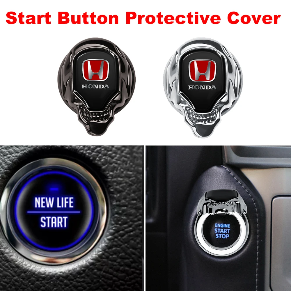 

1pcs Car Engine Ignition Start Stop Button Protection Cover For Honda Mugen Legend Si RR Insight CITY CIVIC INSPIRE XR-V CR-V