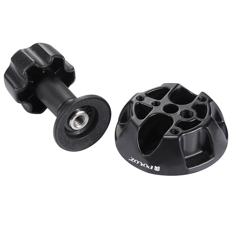 PULUZ 75mm Semisphere Converter Half Ball Flat to Bowl Adapter with 1/4" and 3/8" Screws for Fluid Head Tripod DSLR Rig Camera