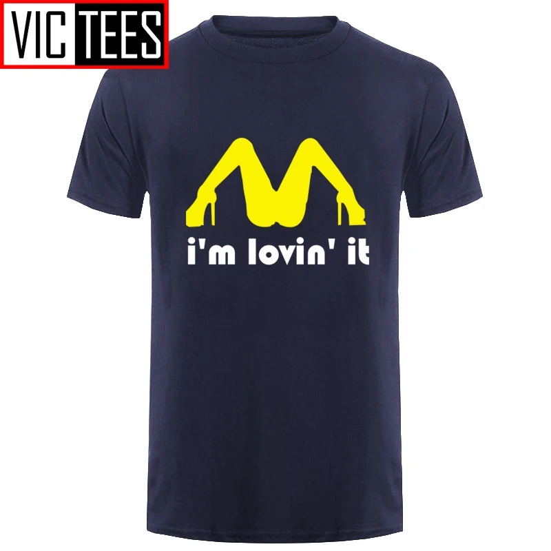 Мужская Трехцветная футболка с надписью I'm Love It inaсобственate нападение