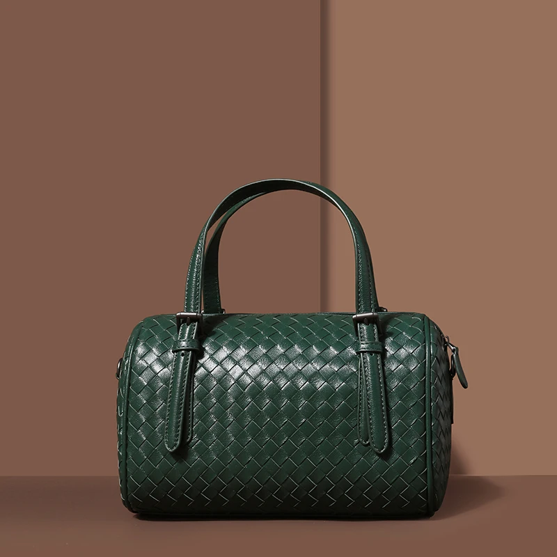 Dark green Роскошные сумки для женщин из натуральной кожи овчины Кроссбоди большой емкости дорожная сумка женская высокое качество женские сумки через плечо - Цвет: Dark green