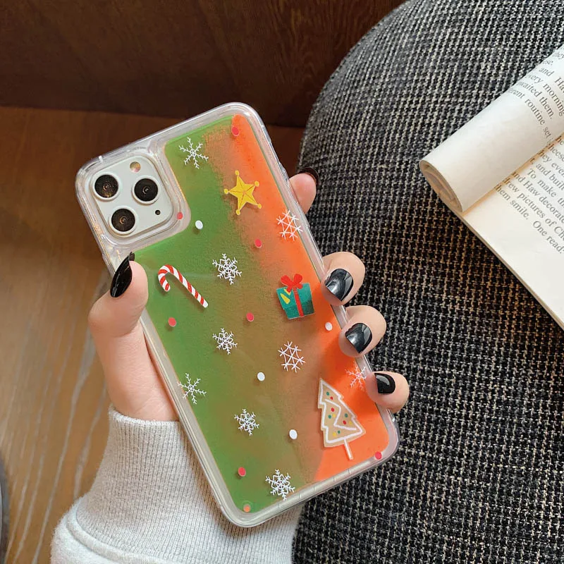 GlamPhone чехол Рождественский светящийся для телефона iPhone11Pro/Max X XS Max XR Жесткий Чехол
