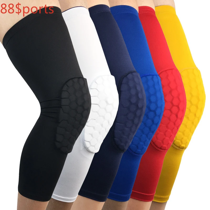 

Long Sleeve Protector Gear Sports Injury Protect Support Honeycomb Pad Crashproof Antislip Basketball Leg Knee Guard Pad