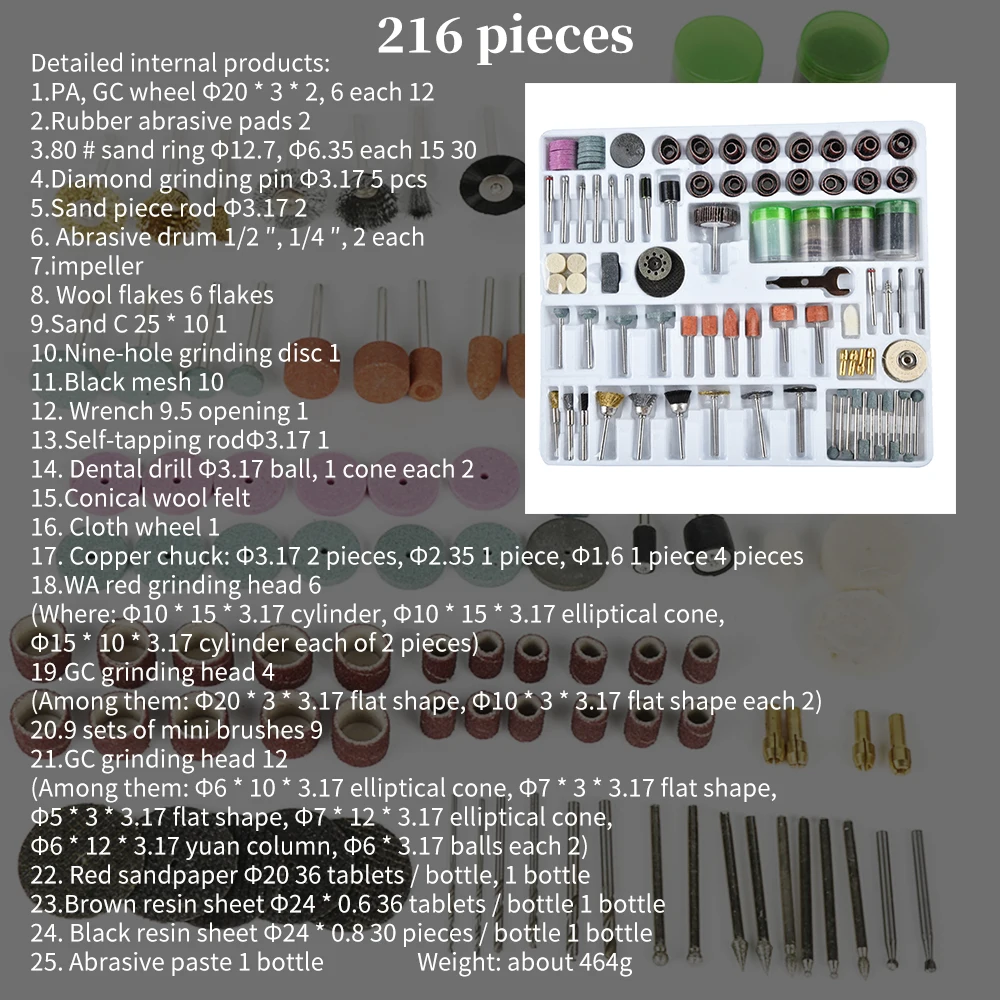 

216Pcs Dremel