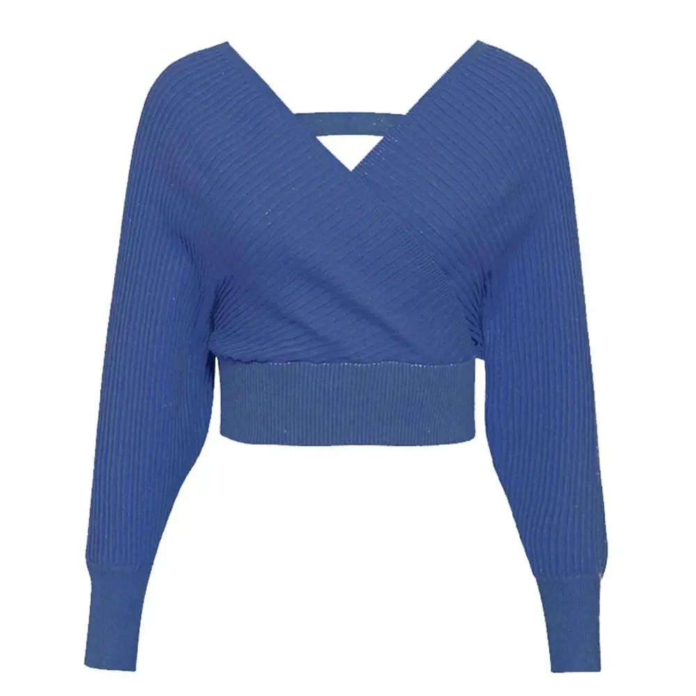 На осень и зиму сексуальное платье с v образным воротом Женский вязаный костюмы