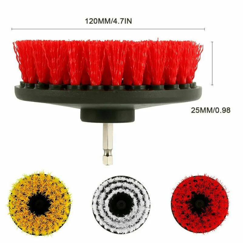 

3pcs Set Disc Brush 5\\'\\' Attachment For Cleaning Carpet For Leather For Most Cordless Drills For Upholstery