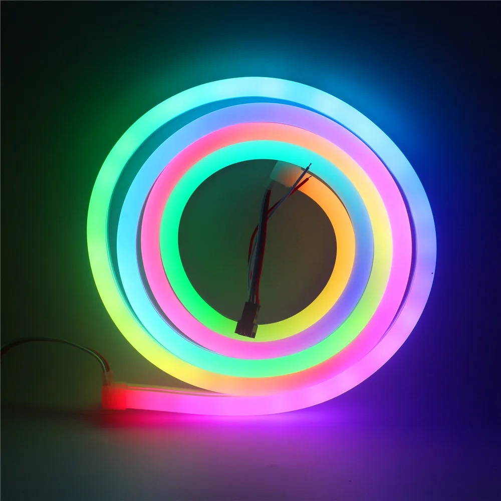 2 м DC 5 в 1903 Адресуемая программируемая 3838 RGB настоящая силиконовая трубка