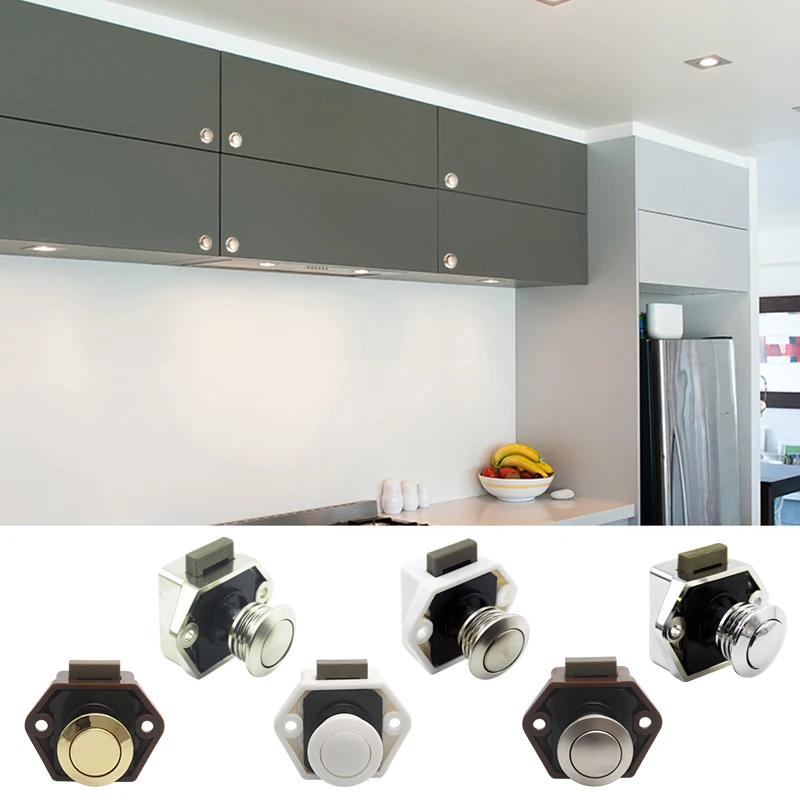 Push Button Catch Cupboard Door Knob Latch Lock for Caravan RV Camper Motor Home | Обустройство дома