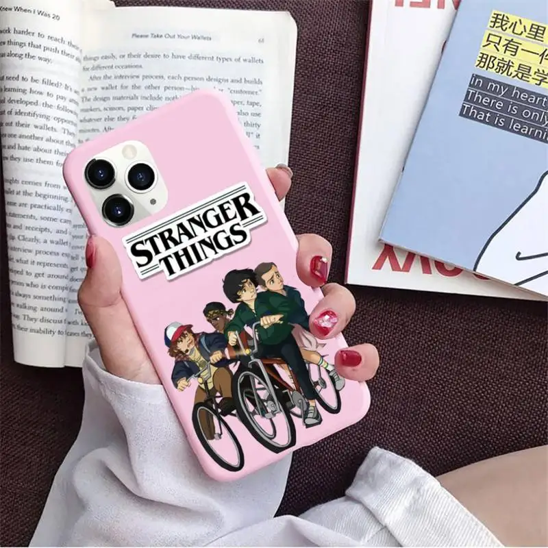 

Stranger Stranger Things season Phone Case Candy Color for iPhone 11 12 pro XS MAX 8 7 6 6S Plus X 5S SE 2020 XR