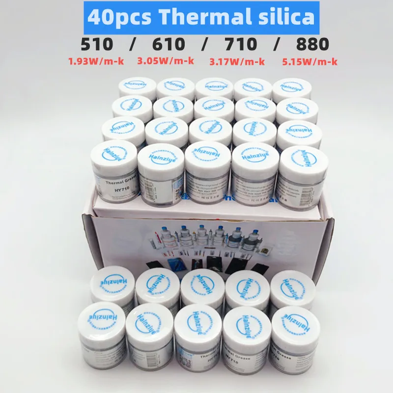 

40PCS 10g Cool down Silicone Compound Thermal Paste Conductive Grease Heatsink For CPU GPU Chipset notebook Cooling with scraper
