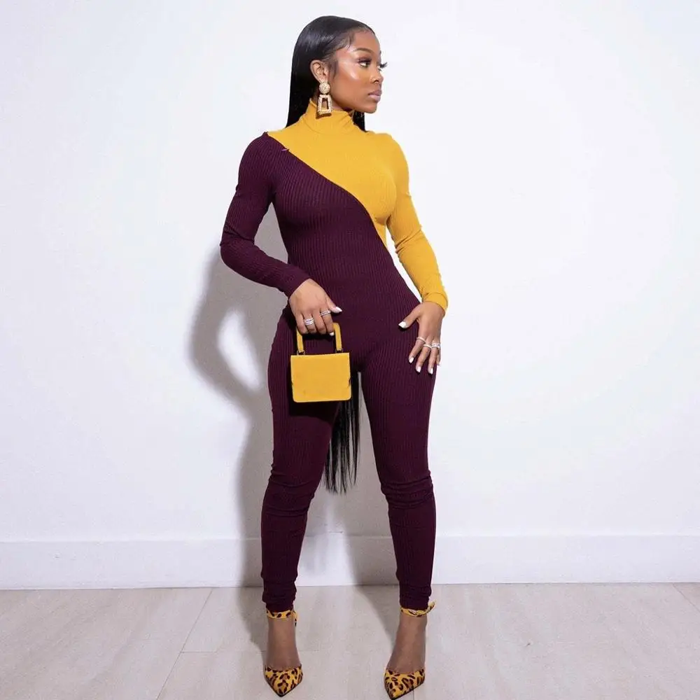 Женский комбинезон с длинным рукавом Adogirl Рождественский высоким воротником и