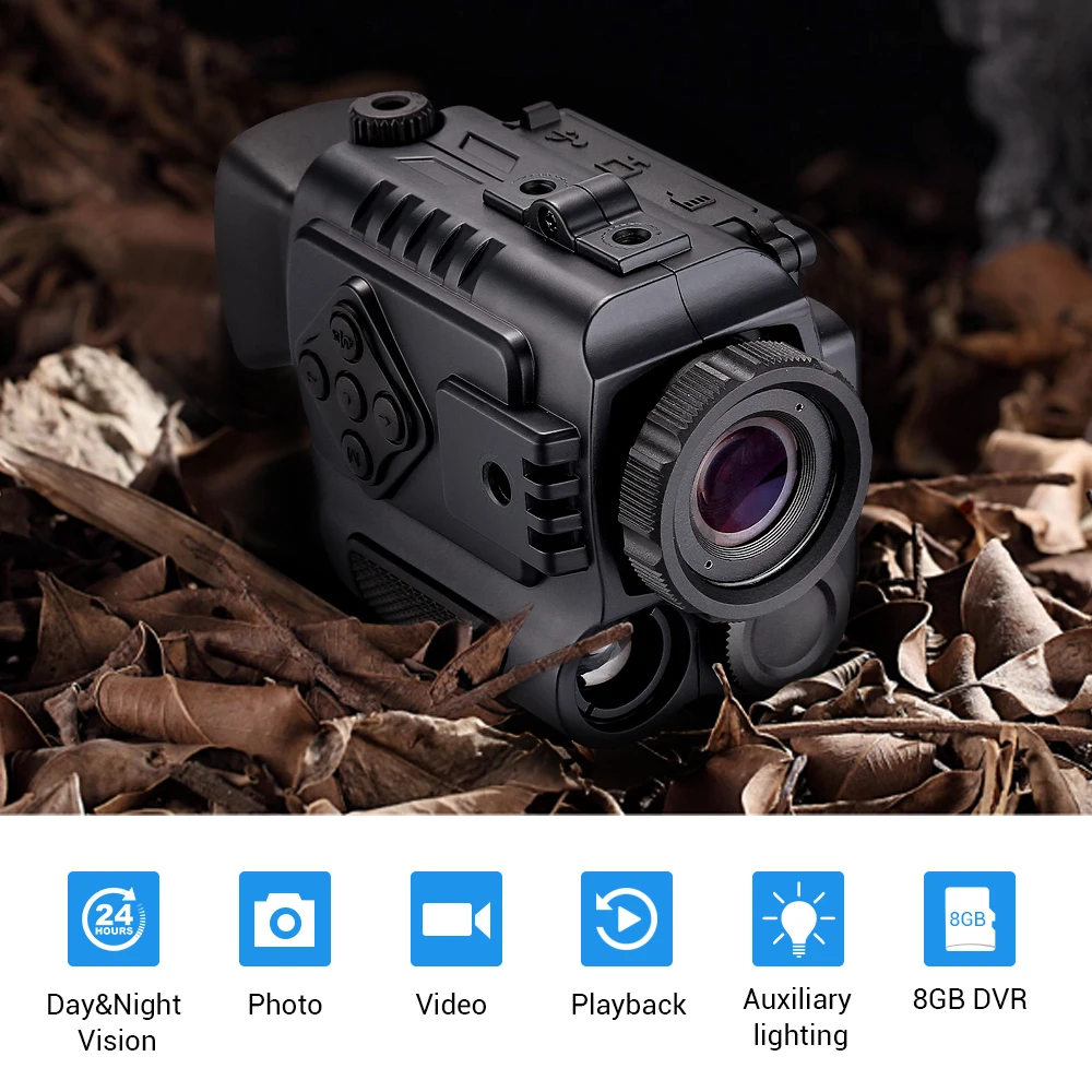5X зум цифровой инфракрасный ИК прицелы ночного видения 8 Гб Видеозаписывающие DVR