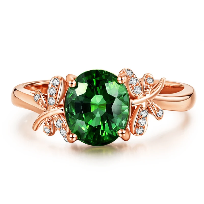 Женское кольцо из серебра 100% пробы с изумрудом | Украшения и аксессуары