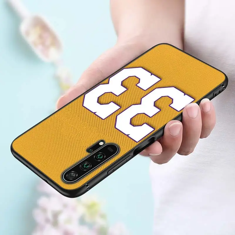 Черный силиконовый чехол Баскетбол 23 24 счастливый номер для huawei Honor 10i 9X8X20 10 9 Lite 8 8A 7A 7C Pro Lite чехол для телефона