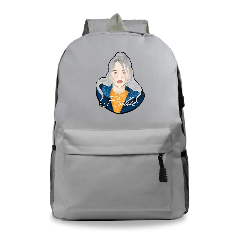 Коричневый Billie Eilish рюкзаки сумка школьные ранцы для мальчиков девочек дорожные сумки подростковый рюкзак для ноутбука модный нейлоновый Mochila Bolsa Escolar - Цвет: Коричневый