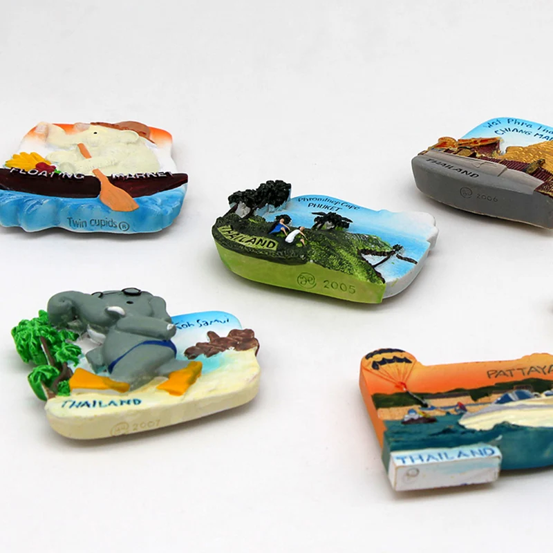 Магнитный 3d холодильник в Таиланде Паттайя слон креветка суповая паста сувенир