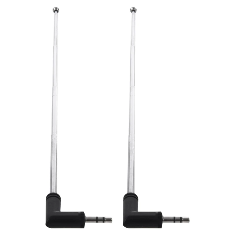 

2X 22.5cm 4 Section Telescoping AM FM Radio Antenna 3.5mm Plug