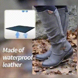 Женские ковбойские сапоги до колена в стиле панк с поддержкой свода стопы Зимняя