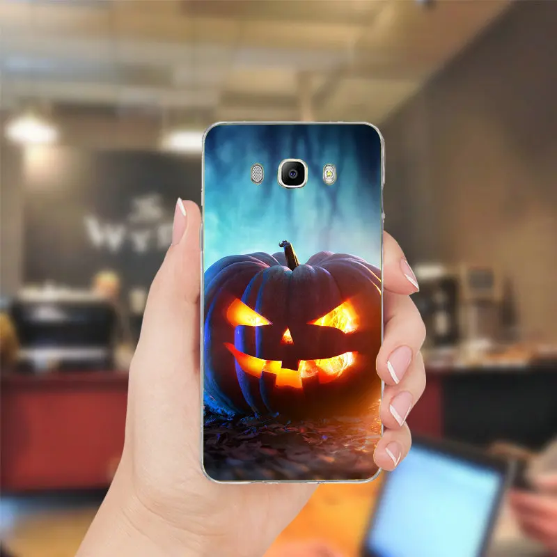 Мягкий ТПУ чехол для телефона Хэллоуин ведьма Тыква Samsung Galaxy Note 9 10 S10 Core Grand M10 M20 M30