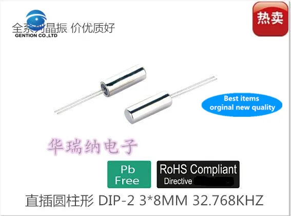 Новые оригинальные цилиндрические кристаллы 3X8 100% TF38 308 K 32 768 KHZ 6PF + -5ppm с низкой