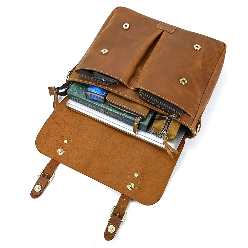 Luufan Men's Briefcase Genuine Leather A4 File Document Handbag Male Soft Cow Laptop Shoulder Bag Business Computer | Багаж и сумки