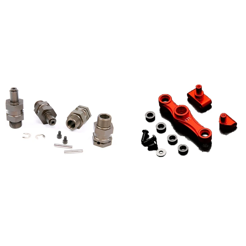

Upgrade 24mm Hex Hub Extended Axle with 17T Metal Throttle Servo Arm Kit