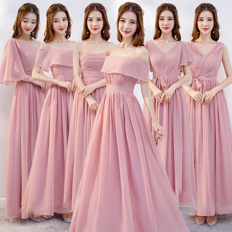 Летнее платье подружки невесты для свадебной вечеринки Элегантное Длинное