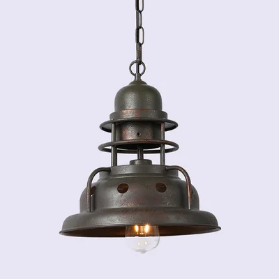 

Retro Vintage Industrial Rust E27 LED Copper Hanging Iron Pendant Light Home Corridor Hall Decor Ceiling Lamp