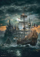 the pirates ship scenery counted cross stitch kits needlework embroidery crafts 14ct unprinted diy arts handmade home decor
