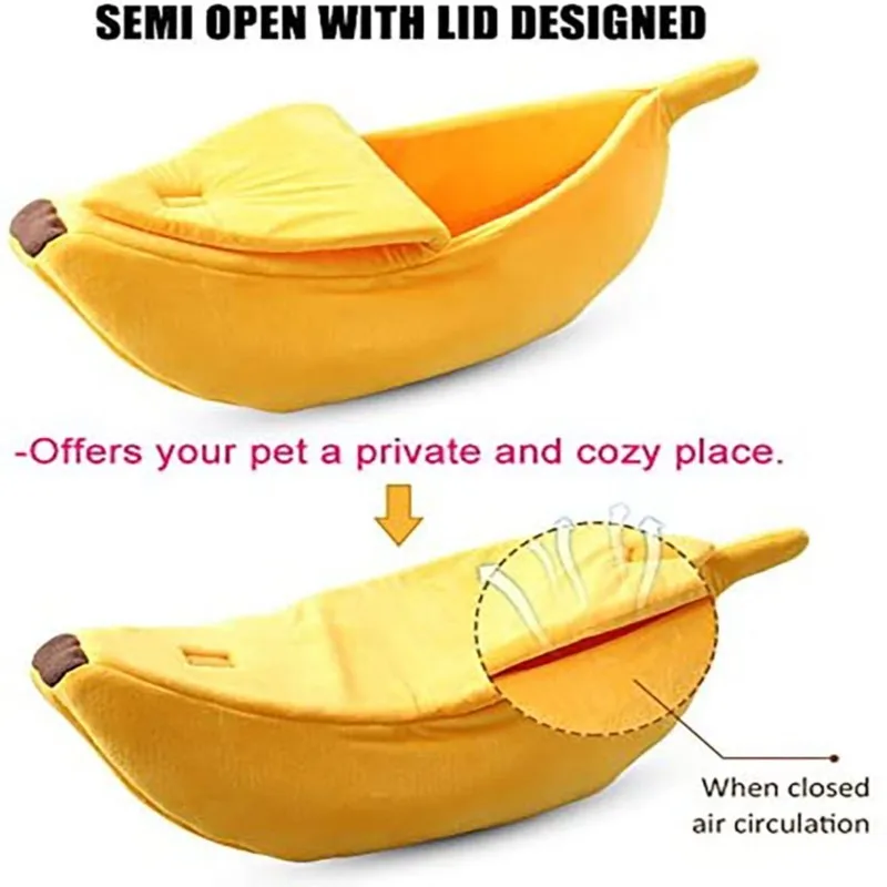 Banana Shape Pet Dog Cat home litter Bed House for Mat Durable Kennel Doggy Puppy Cushion Basket Warm Portable Supplies gy | Дом и сад