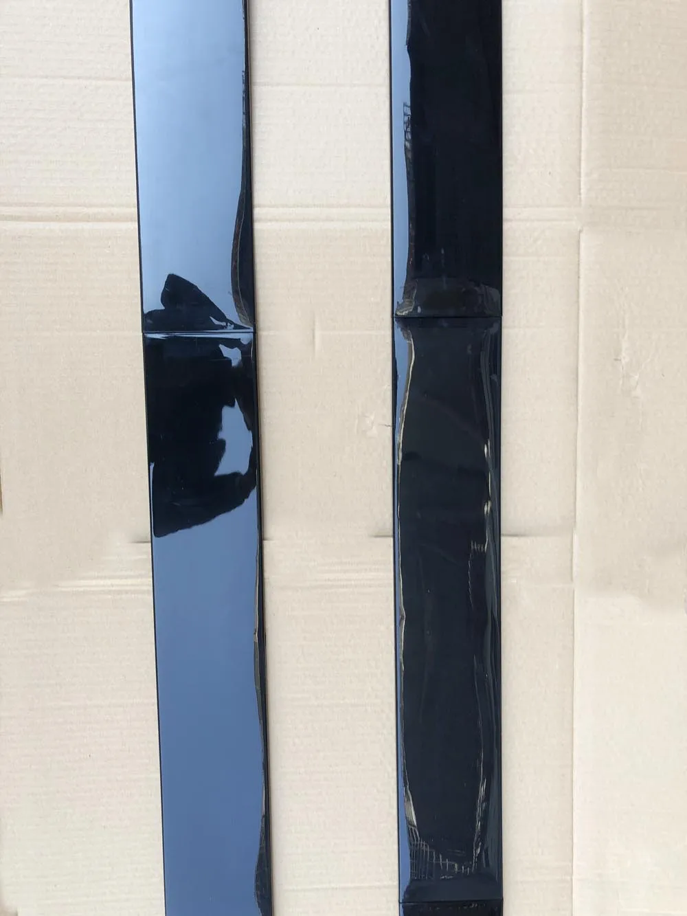 

86.6" Black Car Side Skirts Extension Body Panel Lip Splitter Winglet Kit Glossy