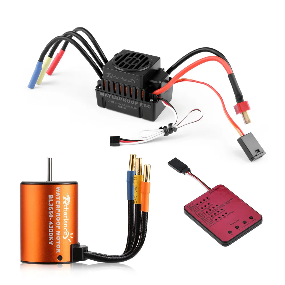 HIINST водонепроницаемый BL3650 4300KV бесщеточный двигатель + 60A ESC комбинированный набор
