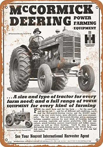 

Metal Sign - 1946 McCormick Deering Tractors - Vintage Look Wall Decor for Cafe beer Bar Decoration Crafts