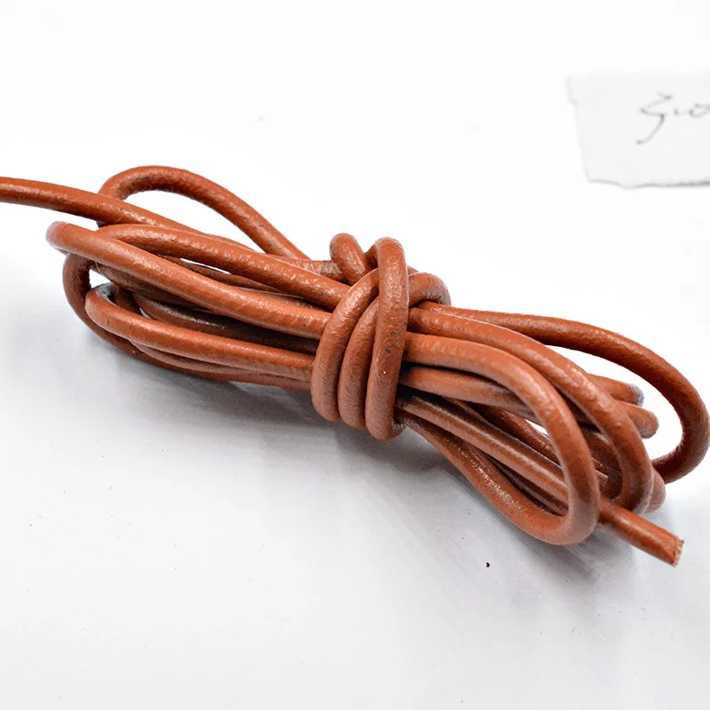 FLTMRH 1 метр 3 мм круглый ювелирный шнур из натуральной кожи/провод/нить/шнурок