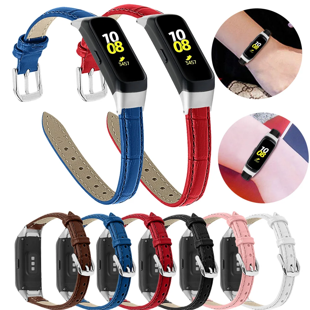 

Сменный ремешок из натуральной кожи для Samsung Galaxy fit SM-R370, спортивный ремешок для наручных часов SM-R370