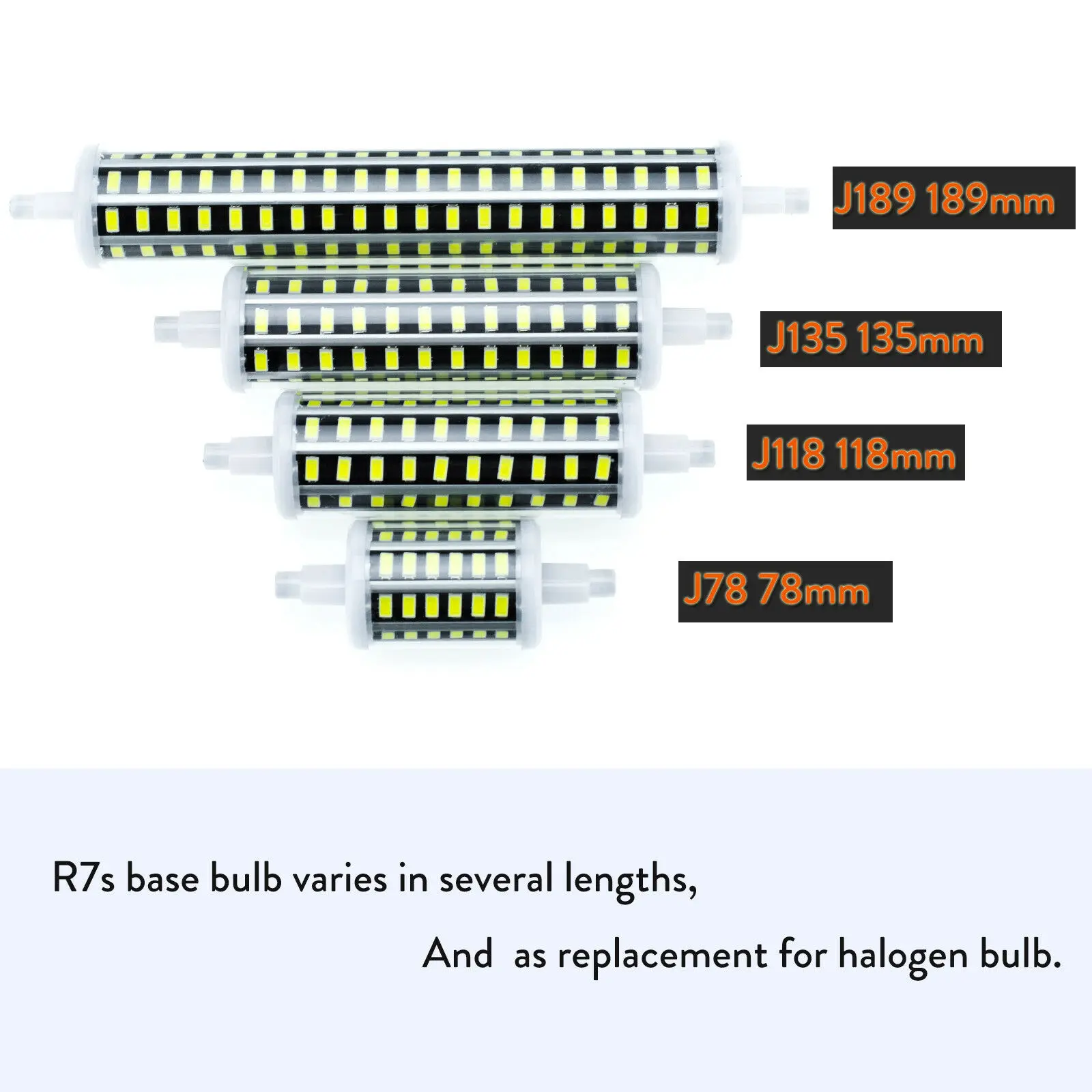 10X R7S ампулы Светодиодный прожектор светильник с регулируемой яркостью J78 J118 J189