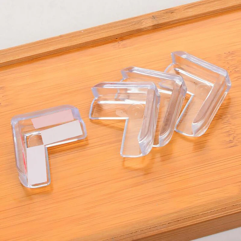 Protector de silicona transparente para ni&ntilde;os y beb&eacute;s, cubierta de protecci&oacute;n de esquinas de mesa, anticolisi&oacute;n, 4 unidades-2