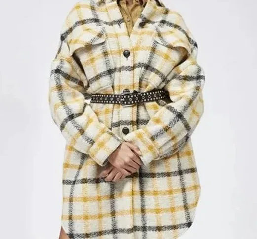 

Coat 2021 Women Autumn and Winter New Plaid Coat Shirt Jacket