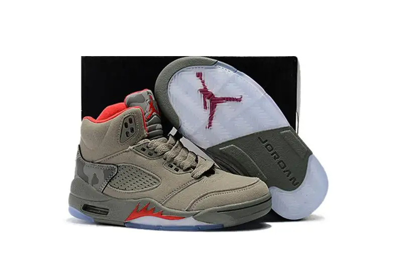 

- air AJ 5s White Cement Man Kids Basketball Shoes 5 OG Black Metallic Suede Fire Casual Shoes Sport