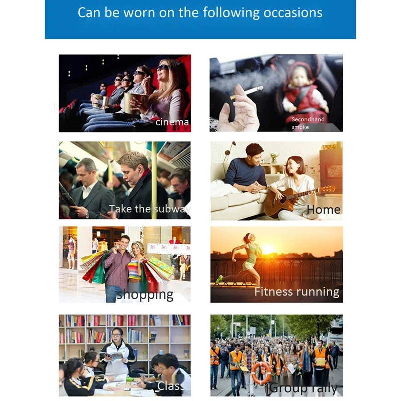 

Air Purifier Household Negative Ion Air Purifier, Portable Necklace, for Adults and Children White