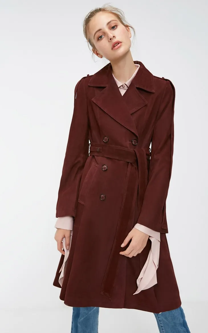 Vero Moda Новая женская кожаная куртка на пуговицах, на шнуровке, из овчины, с лацканами | 318310545