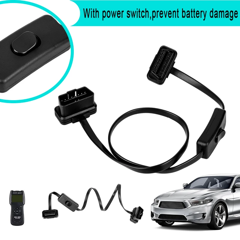 

Кабель-удлинитель OBD2, 16 контактов, штекер-гнездо