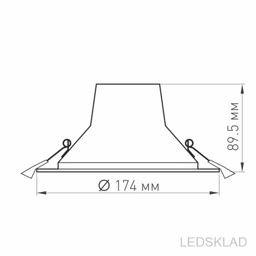 025143 Светильник LTD-LEGEND-R175-20W Warm3000 (WH 50 deg) (ARL IP20 Металл 3 года)-1шт. Arlight | Лампы и