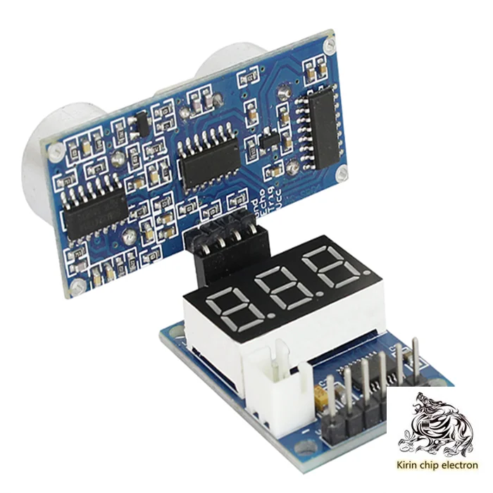 

5PCS/LOT ultrasonic ranging module HCSR04 test board serial port output digital tube display rangefinde
