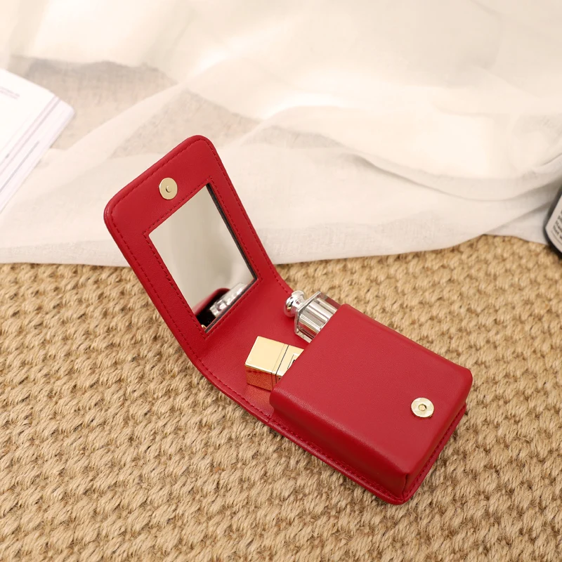 Мини чехол для губной помады с зеркалом маленькая сумка макияжа Marmont брендовый