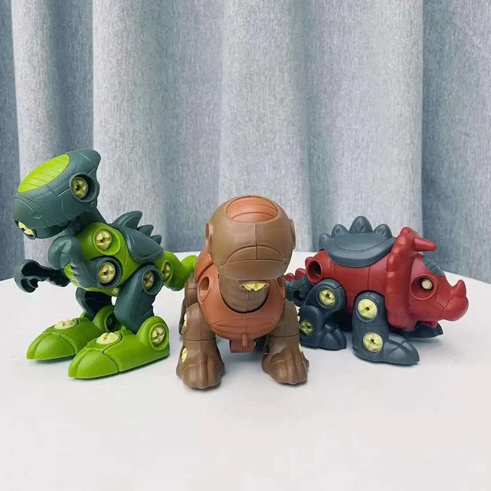 

Children's Large Screwing Jurassic Dinosaurs Toys DIY Assembly Nuts Model Sets Assembled Dinosaur Toy Educational Toddler Gifts