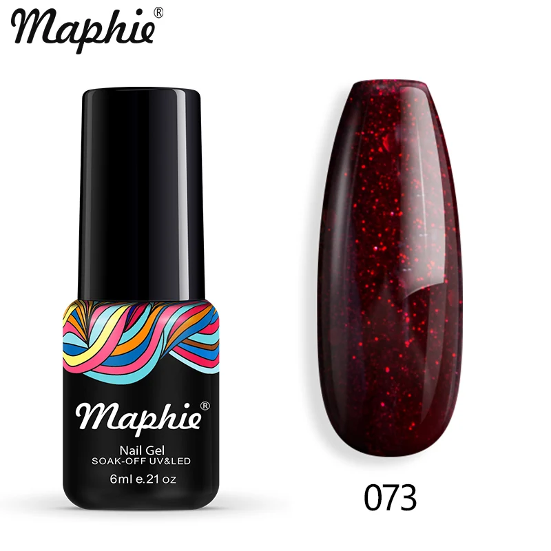 073 Maphie бриллиантовый блеск с ультрафиолетовым свечением Гель-лак для ногтей мерцающий декор с блестками Блестящий лак для ногтей полуперманентный лак Led синий гель для ногтей - Цвет: 073